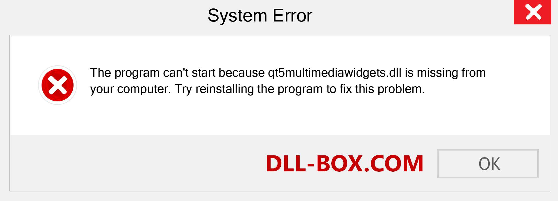  qt5multimediawidgets.dll file is missing?. Download for Windows 7, 8, 10 - Fix  qt5multimediawidgets dll Missing Error on Windows, photos, images